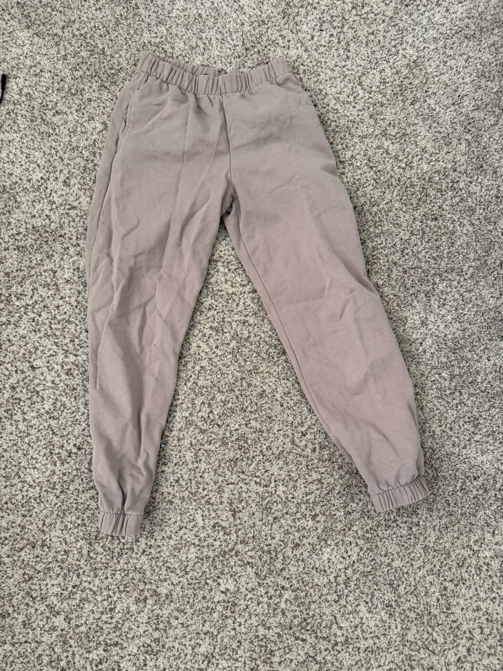 Brandy Melville taupe fleece-lined joggers